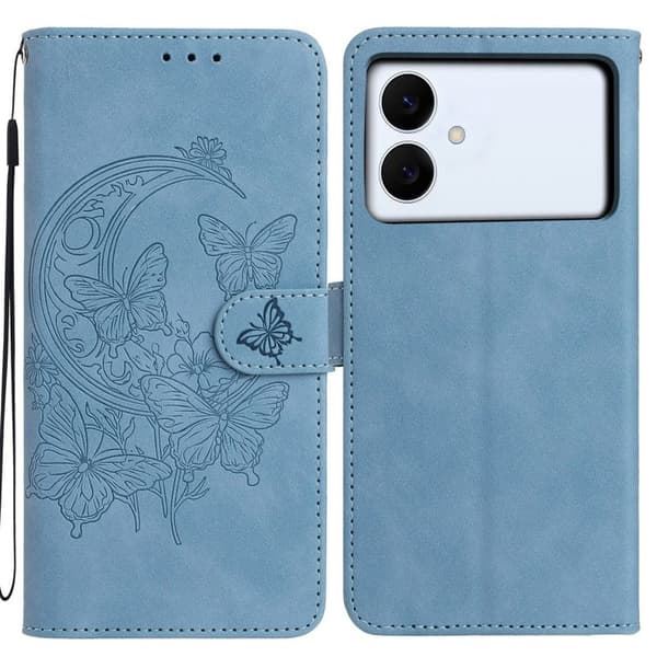Samsung Galaxy S26 Edge Plånboksfodral Konstläder Ställ - Ljusblå