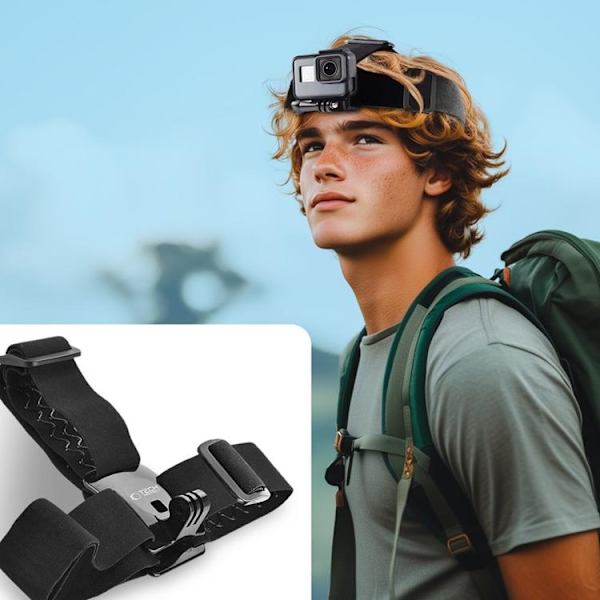 Tech-Protect Hovedbeslag GoPro/DJI - Sort Svart