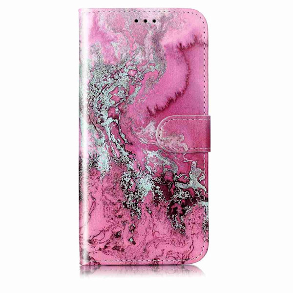 Plånboksfodral för Samsung Galaxy S26 Plus Stativ Konstläder - Rosa Marmor