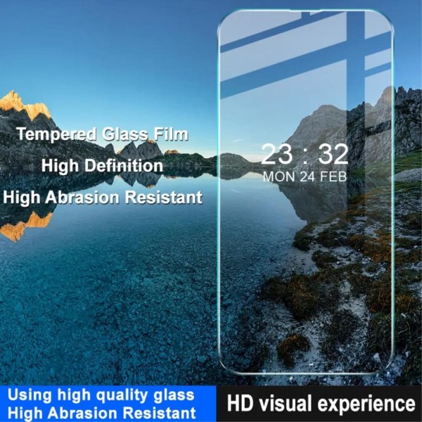 IMAK iPhone 15 Plus Skærmbeskytter i hærdet glas - Gennemsigtig
