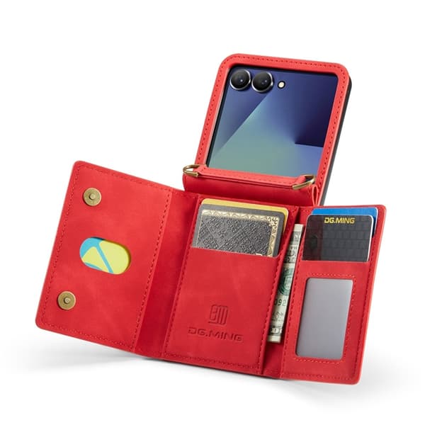 DG.MING Mobilskal till Galaxy Z Flip 7 Detachable M2 Röd