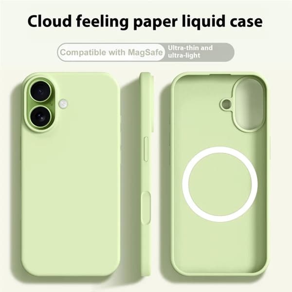 Mobilskal till iPhone 17 MagSafe Ultra Thin Silicone - Avocado Grön Grön