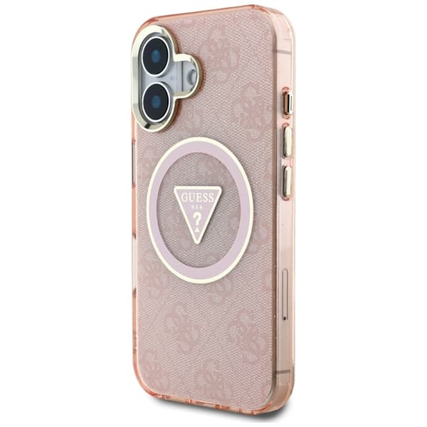 Guess Telefontaske til iPhone 16 Magsafe Glitter - Lyserød Rosa