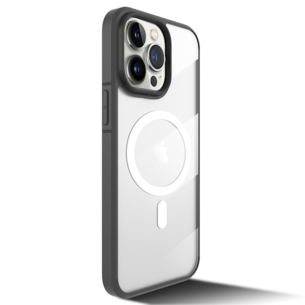 X-LEVEL Crystal Clear Slim Mobilskal för iPhone 15 Pro Max - Grå