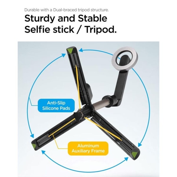 Spigen Magsafe Bluetooth Selfie Stick Tripod - Svart