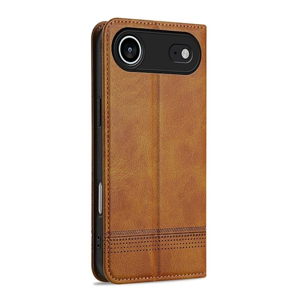 AZNS iPhone Air Plånboksfodral Konstläder - Brun