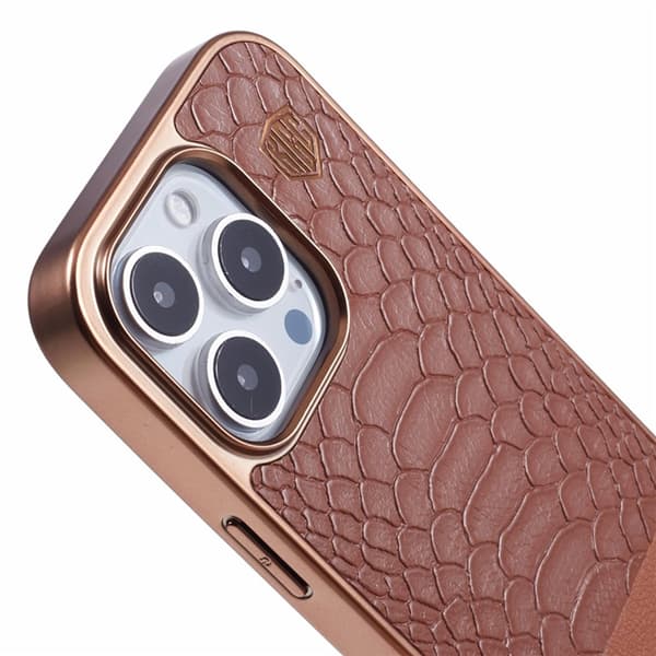KIGC Mobilskal till iPhone 16 Pro MagSafe Crocodile - Guld