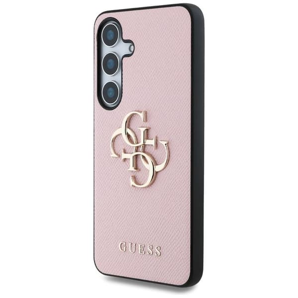Guess Mobilskal till Galaxy S25 Plus Grained Big 4G Logo Small Classic - Rosa Rosa