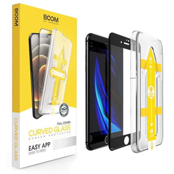 BOOM Curved Härdat Glas Skärmskydd iPhone 8 Plus / 7 Plus Transparent