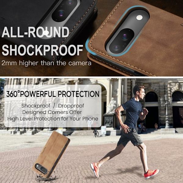 CASEME 013 Plånboksfodral för Google Pixel 10 Pro/10/9 Pro/9 - Brun