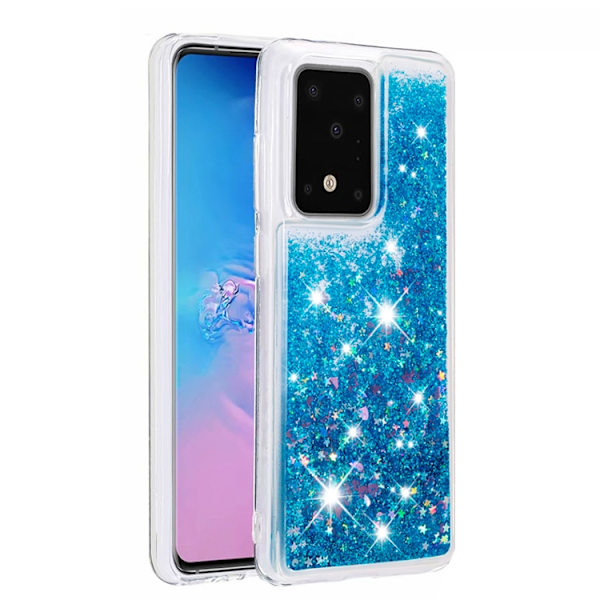Glitter Skal till Samsung Galaxy S20 Plus - Blå Blå