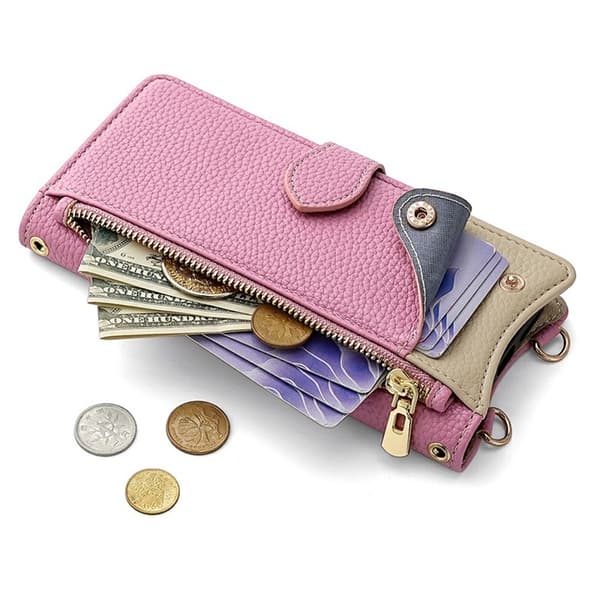 OnePlus 15 5G Plånboksfodral Irregular Tail Style Konstläder Rosa