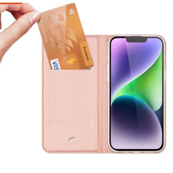 Dux Ducis iPhone 15 Plånboksfodral Skin Pro - Rosa Svart