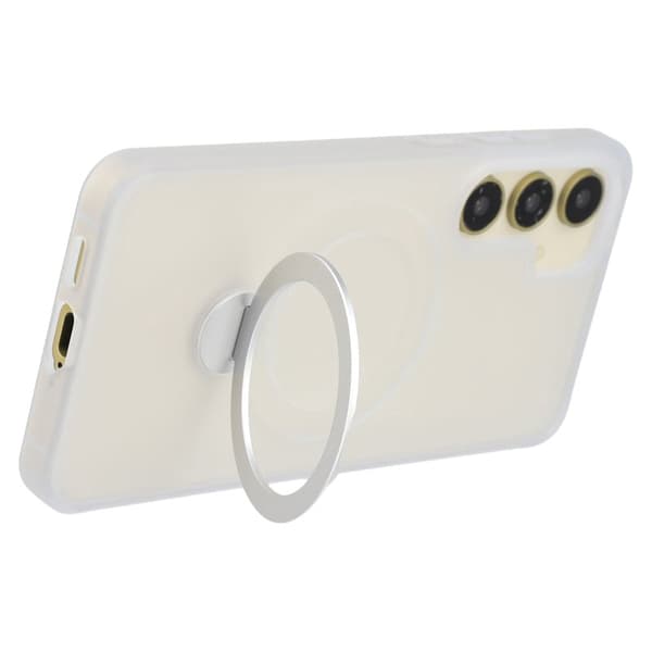 Mobilskal för Samsung Galaxy S26 Plus Magnetiskt Ring Kickstand TPU + PC - Vit
