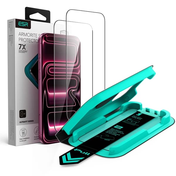 [2-Pack] ESR Härdat Glas Skärmskydd för iPhone 18 Pro Armorite Ultrafit