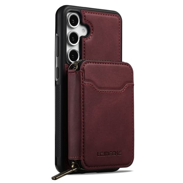 LC.IMEEKE L6 för Samsung Galaxy S23 FE Konstläder Plånboksfodral - Röd