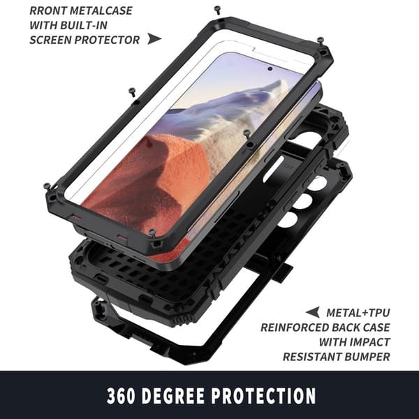 R-JUST Mobilskal till Galaxy S24 Kickstand Shockproof Svart