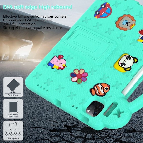 iPad Pro 11 (2018/2020/2021/2022) Skal EVA Kickstand Shockproof - Grön
