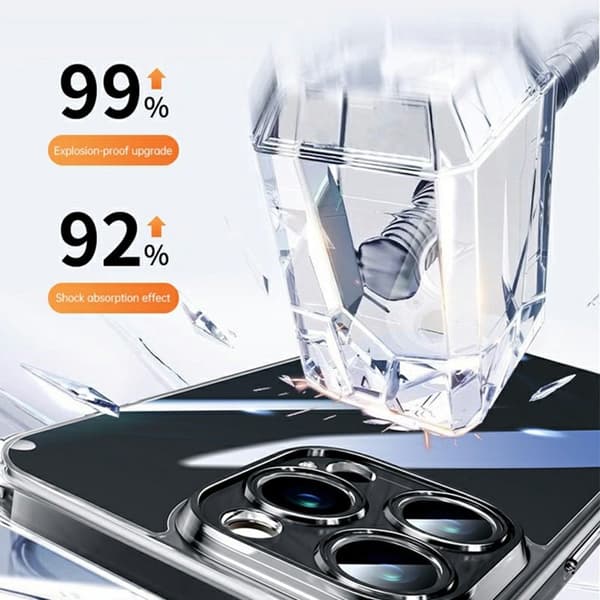 SULADA Mobilskal till iPhone 16 Pro TPU + Härdat Glas Stöttålig Transparent