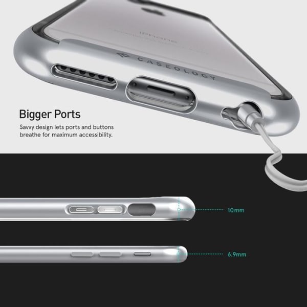 Caseology SkyFall Skal till Apple iPhone 6(S) Plus  - Silver Silver