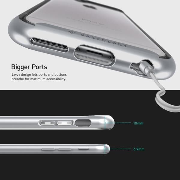Caseology SkyFall Taske Cover til Apple iPhone 6 (S) Plus - Sølv Silver