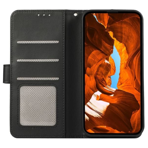 Mobilskal till Samsung Galaxy S26 Edge RFID-Skydd KonstLäder - Svart