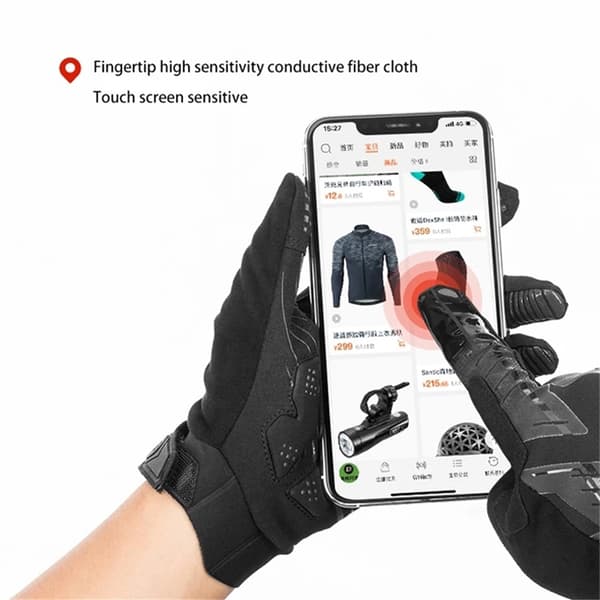 ROCKBROS Touchvantar Handskar Vattentåliga S208BK Svart