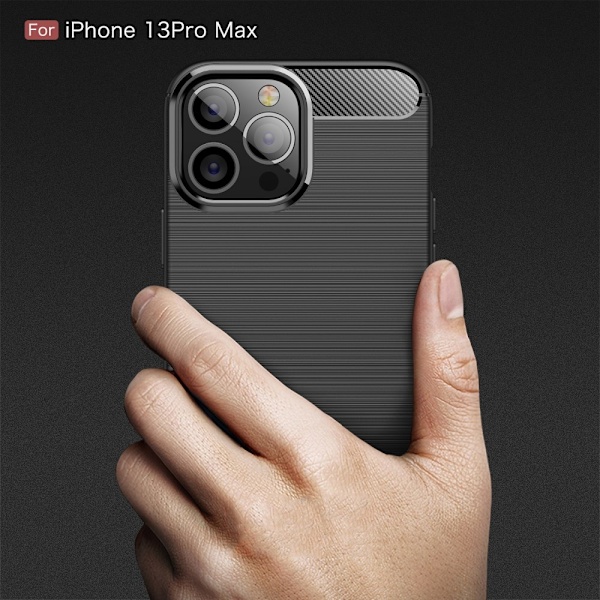 Carbon Fiber Texture Skal iPhone 13 Pro Max - Svart Svart