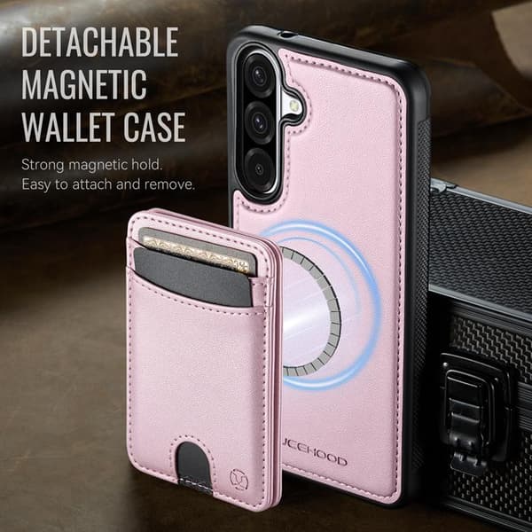 JEEHOOD Samsung Galaxy A26 5G Mobilskal KonstLäder - Rosa Rosa