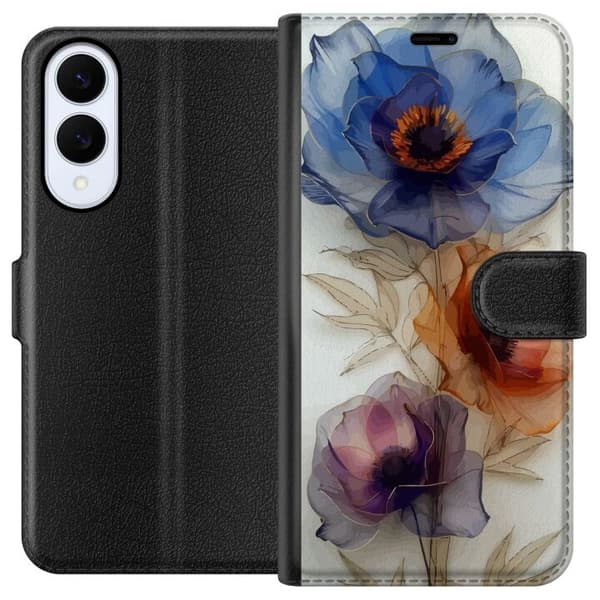Plånboksfodral till Samsung Galaxy S25 Edge med Silkesblommor