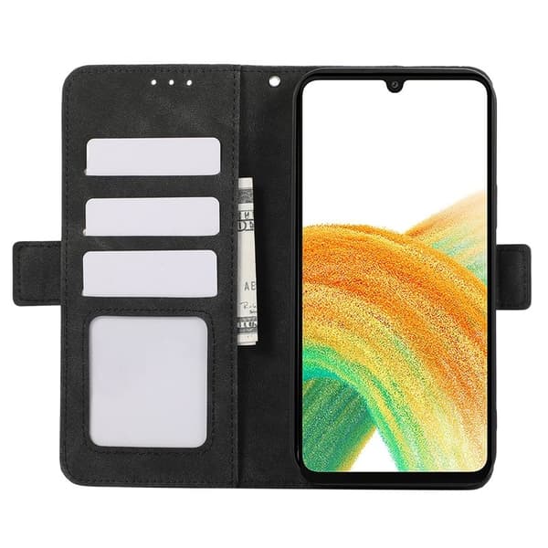 ABEEL Samsung Galaxy A34 5G Plånboksfodral Konstläder RFID Blockerande Svart