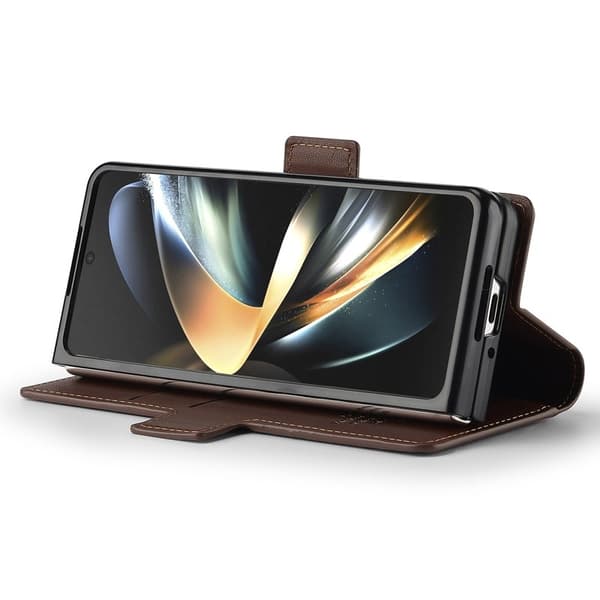 LC.IMEEKE L1 för Samsung Galaxy Z Fold3 5G Plånboksfodral - Brun Konstläder