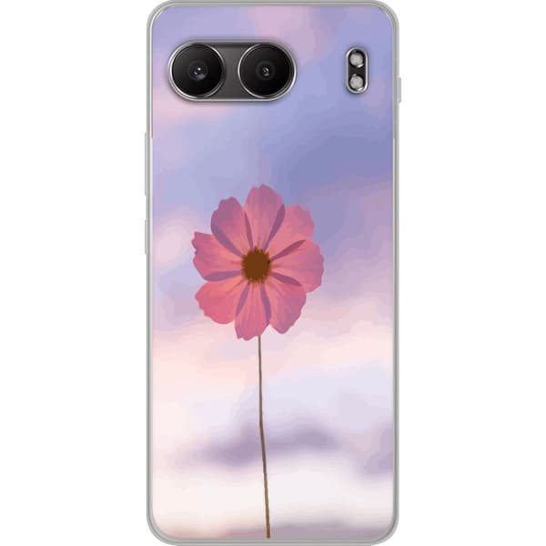 Taske til OnePlus Nord 4 med lyserød blomst