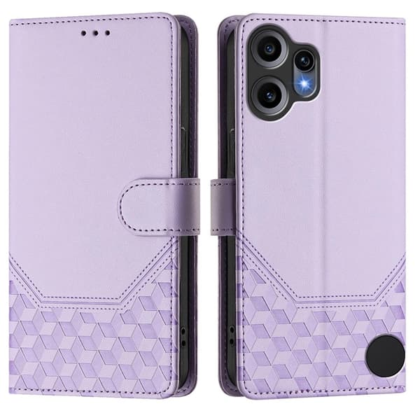 Nothing CMF Phone 2 Pro Plånboksfodral Imprinted Honeycomb RFID Lila