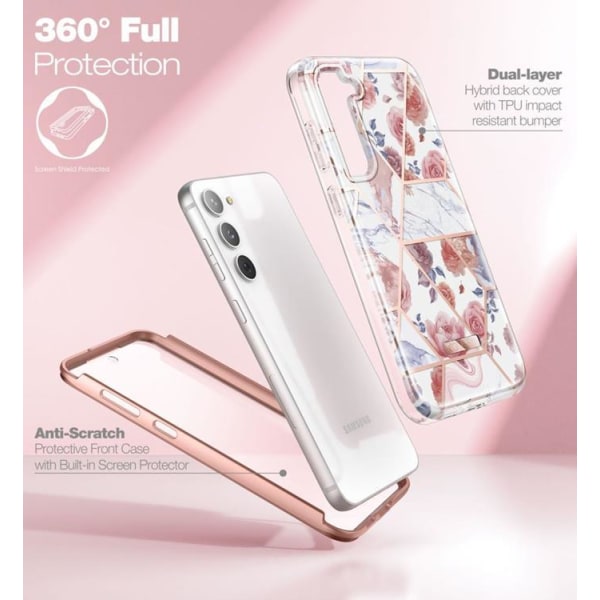 Tech-Protect Galaxy S23 Cover Velar Marmor - Pink
