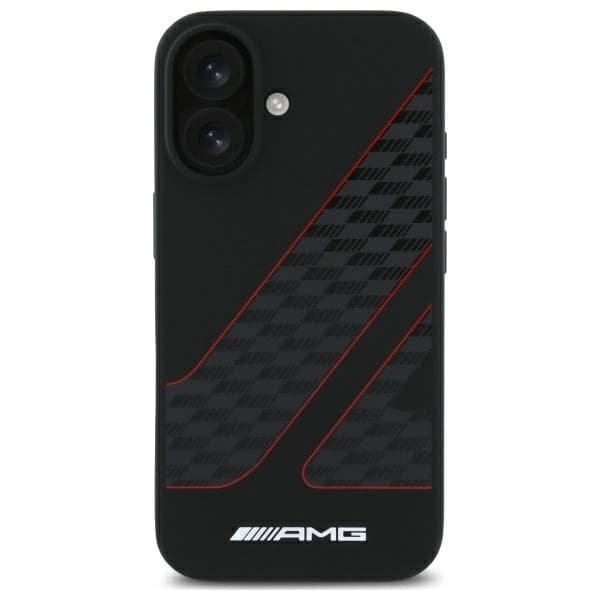 Mercedes Mobilskal till iPhone 16 MagSafe AMG Checkered Flag Black