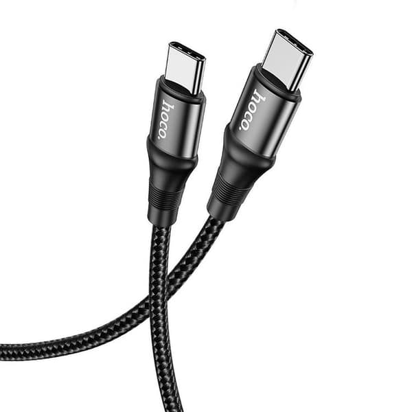 Hoco Exquisito USB-C till USB-C -kaapeli 100W 1m - Musta Black
