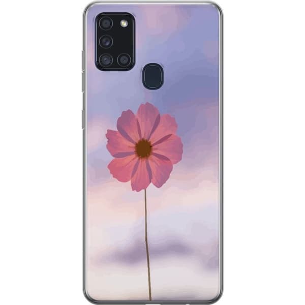 Mobilskal till Samsung Galaxy A21s med Rosa blomma