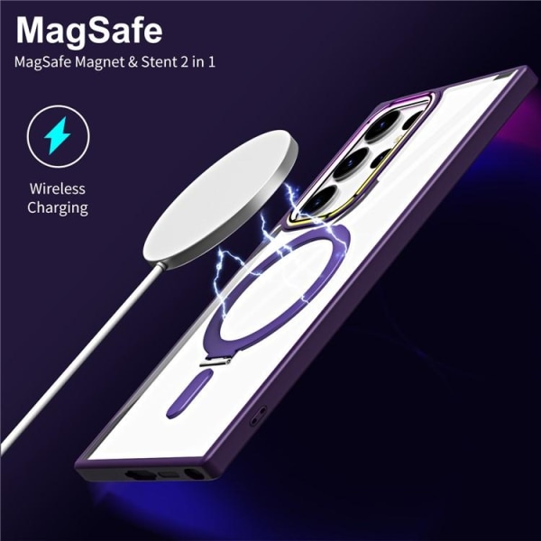 Galaxy S23 Ultra Mobilskal Magsafe Kickstand Magnetic - Svart