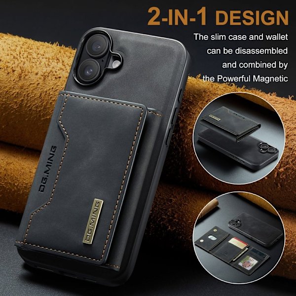 DG.MING M2 Series Mobilskal till iPhone 16 Plus Svart