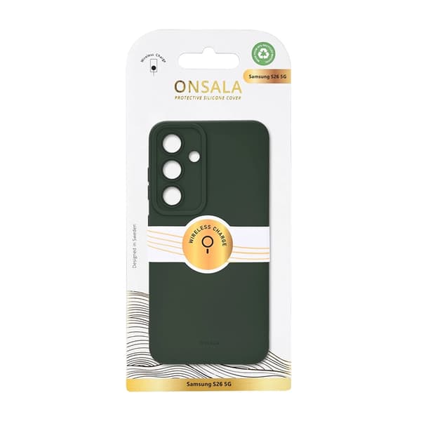 Onsala Mobilskal för Galaxy S26 Silikonkänsla - Olivgrön Grön