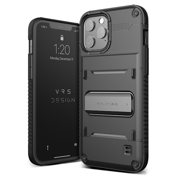 VRS DESIGN Damda QuickStand iPhone 12 Pro Max -kotelo - musta Black