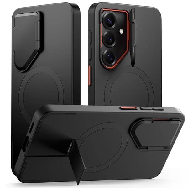 Tech-Protect Telefontaske Til Galaxy S26 Magsafe Kevlar Aura - Sort/Orange Svart