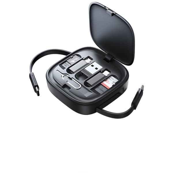 USAMS Kabel 3-i-1 boks MicroUSB/USB-C/Lightning 60W SJ650USB01 - Stål