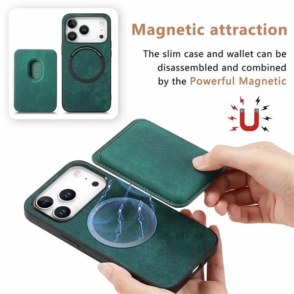 Mobilskal till iPhone 17 Pro Max Retro Detachable - Grön Grön