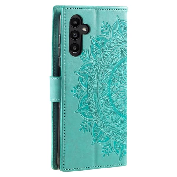 Samsung Galaxy S26 Plus Plånboksfodral Imprinted Totem Konstläder - Mintgrön