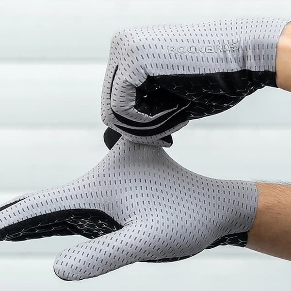 Rockbros Andas Cykelhandskar med Full Finger Storlek: XL - Grå
