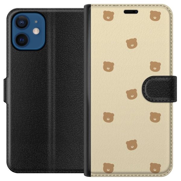 Plånboksfodral till Apple iPhone 12 med Björnmönster