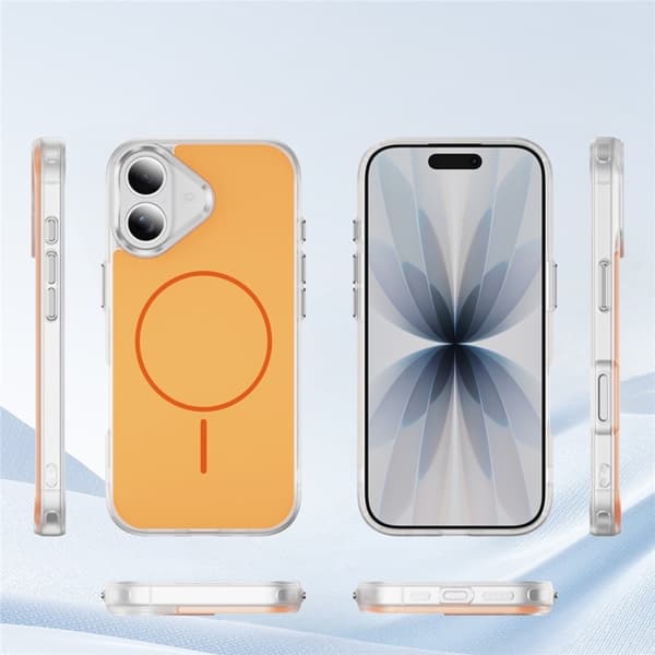 Mobilskal till iPhone 17 MagSafe Skin Touch TPU PC - Orange Orange