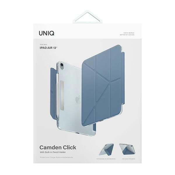 UNIQ iPad Air 13" (2024) Etui Camden Click - Blå/Stenblå